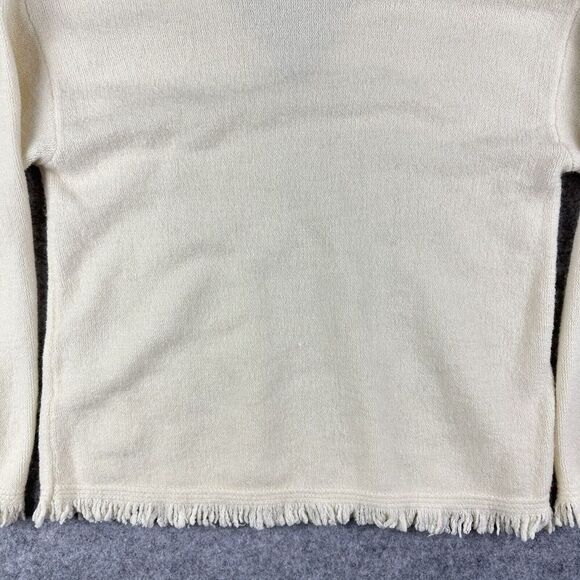 Anthropologie Joy Fringe Sweater Womens Medium Cozy Casual Pullover V-Neck Boho - Picture 10 of 15